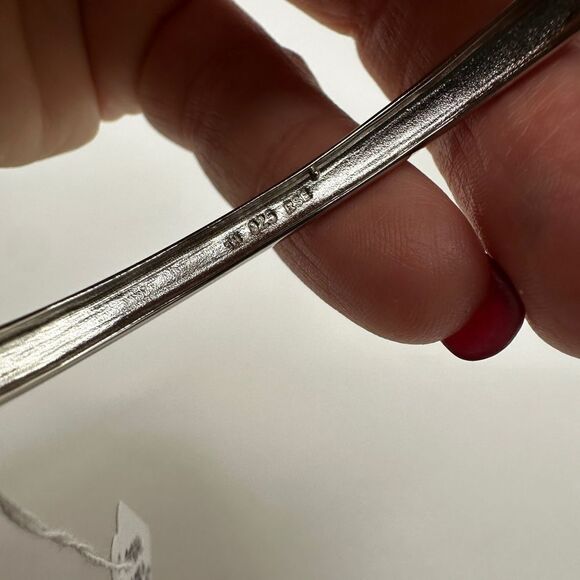 Stunning multi-gemstone and stamped .925 bangle bracelet! - Picture 3 of 7